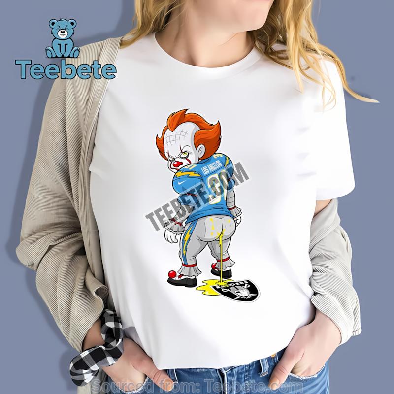Los Angeles Chargers Halloween Pennywise Raiders Rivalry Shirt