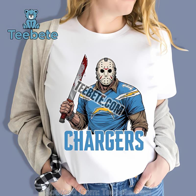 Los Angeles Chargers Jason Voorhees Machete Horror Football Shirt