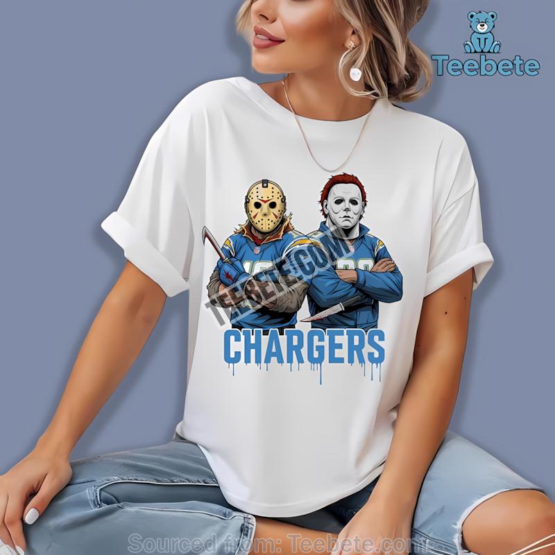 Los Angeles Chargers Jason Voorhees Michael Myers Horror Shirt