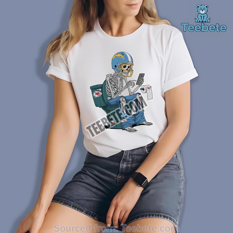 Los Angeles Chargers Skeleton Toilet Chiefs Rivalry Shirt
