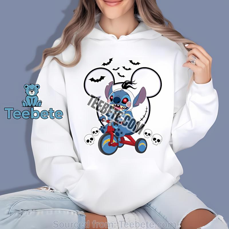 Los Angeles Chargers Stitch Saw Halloween Hoodie Los Angeles Chargers Stitch Saw Halloween Hoodie