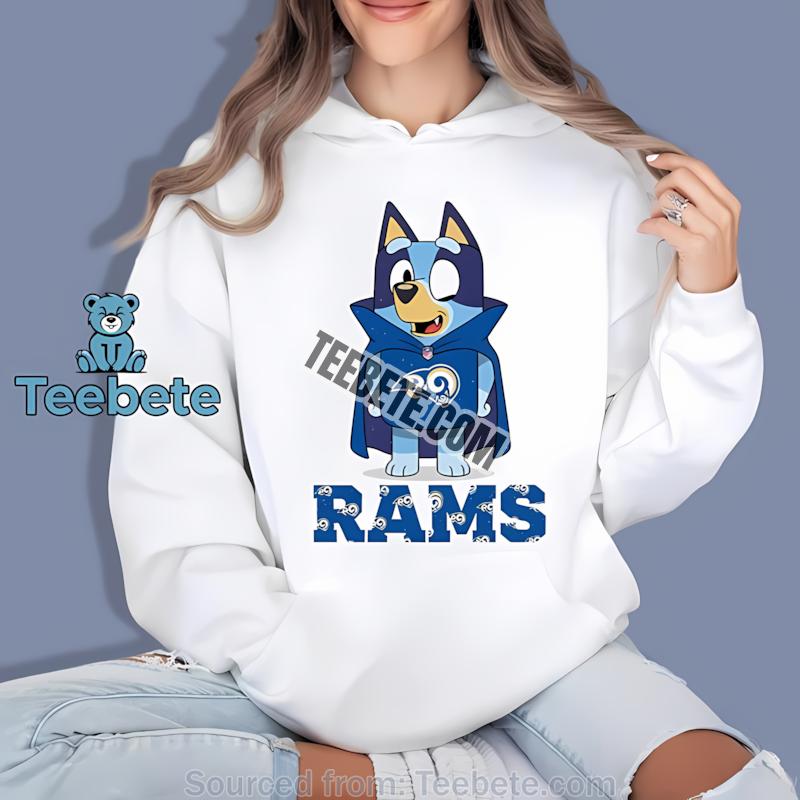 Los Angeles Rams Bluey Vampire Halloween Vintage Hoodie Los Angeles Rams Bluey Vampire Halloween Vintage Hoodie