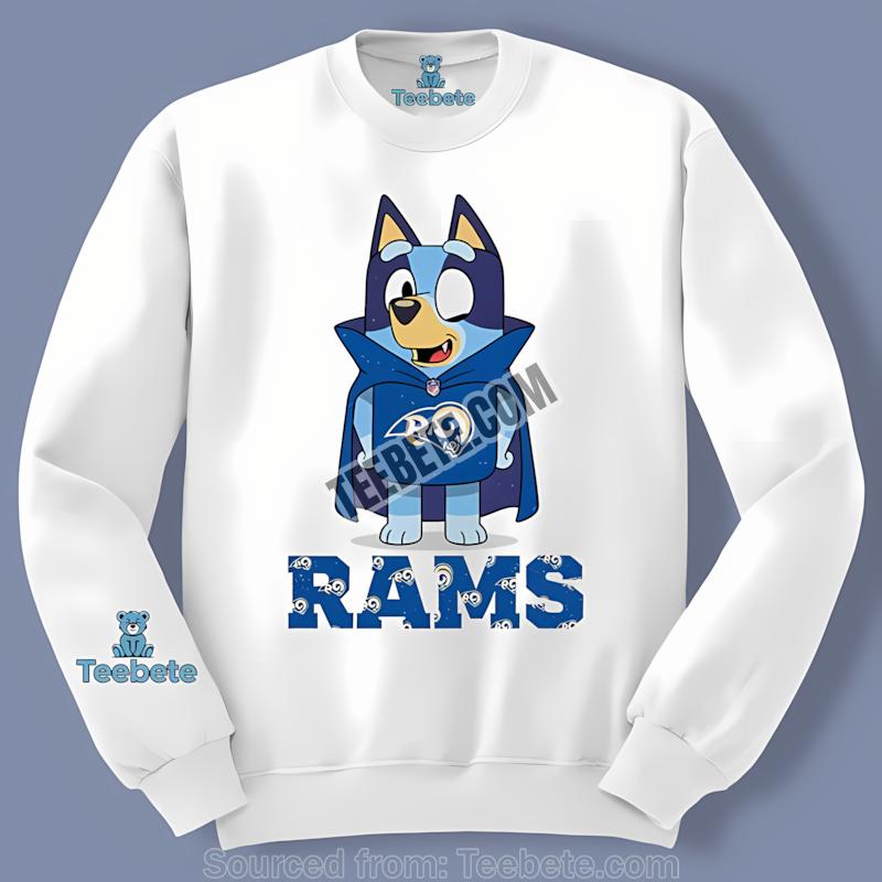 Los Angeles Rams Bluey Vampire Halloween Vintage Long Sleeve Los Angeles Rams Bluey Vampire Halloween Vintage Long Sleeve