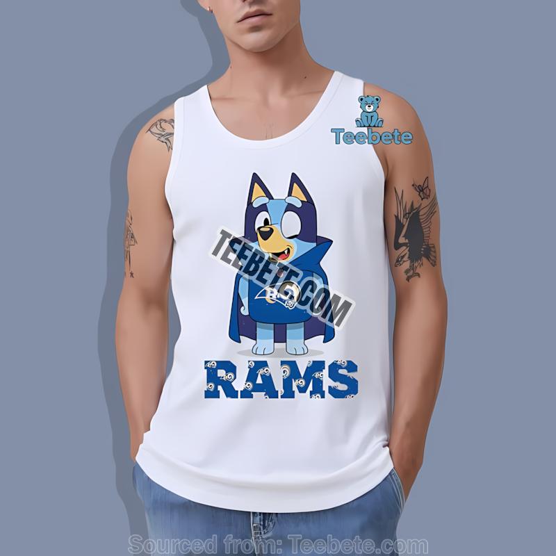 Los Angeles Rams Bluey Vampire Halloween Vintage Tanktop Los Angeles Rams Bluey Vampire Halloween Vintage Tanktop