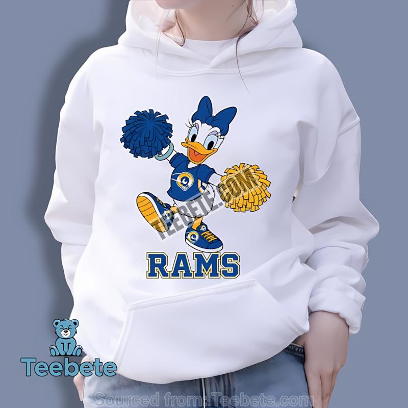 Los Angeles Rams Daisy Duck Cheerleader Hoodie Los Angeles Rams Daisy Duck Cheerleader Hoodie