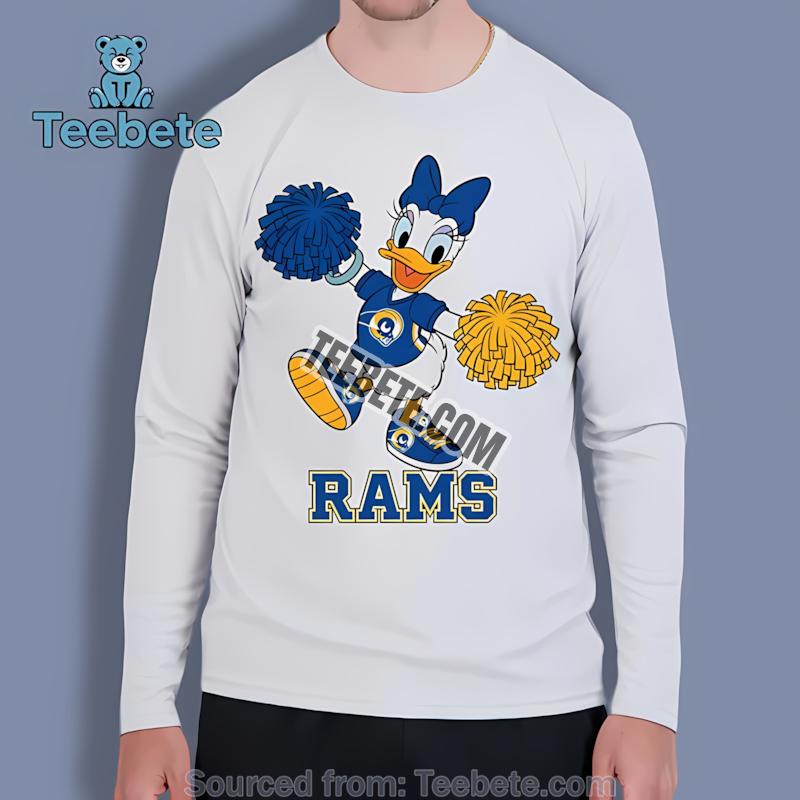 Los Angeles Rams Daisy Duck Cheerleader Long Sleeve Los Angeles Rams Daisy Duck Cheerleader Long Sleeve
