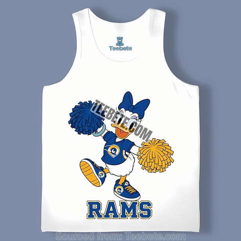 Los Angeles Rams Daisy Duck Cheerleader Tanktop Los Angeles Rams Daisy Duck Cheerleader Tanktop