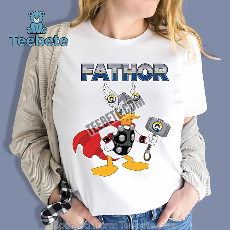 Los Angeles Rams Donald Duck Fathor Graphic Shirt