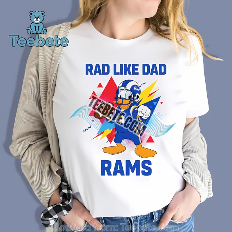 Los Angeles Rams Donald Duck Rad Like Dad Womens Shirt