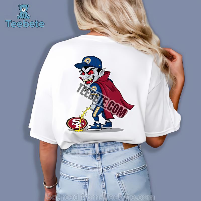 Los Angeles Rams Dracula 49Ers Rivalry Horror Shirt