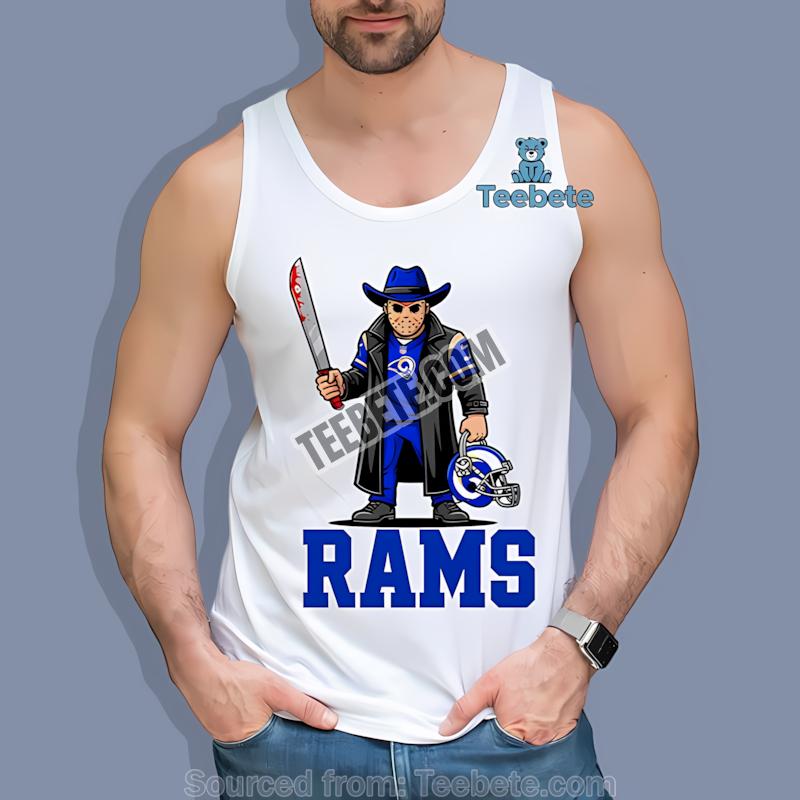 Los Angeles Rams Jason Voorhees Halloween Horror Tanktop Los Angeles Rams Jason Voorhees Halloween Horror Tanktop