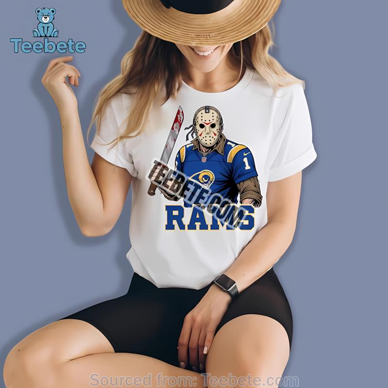 Los Angeles Rams Jason Voorhees Machete Football Sports Shirt