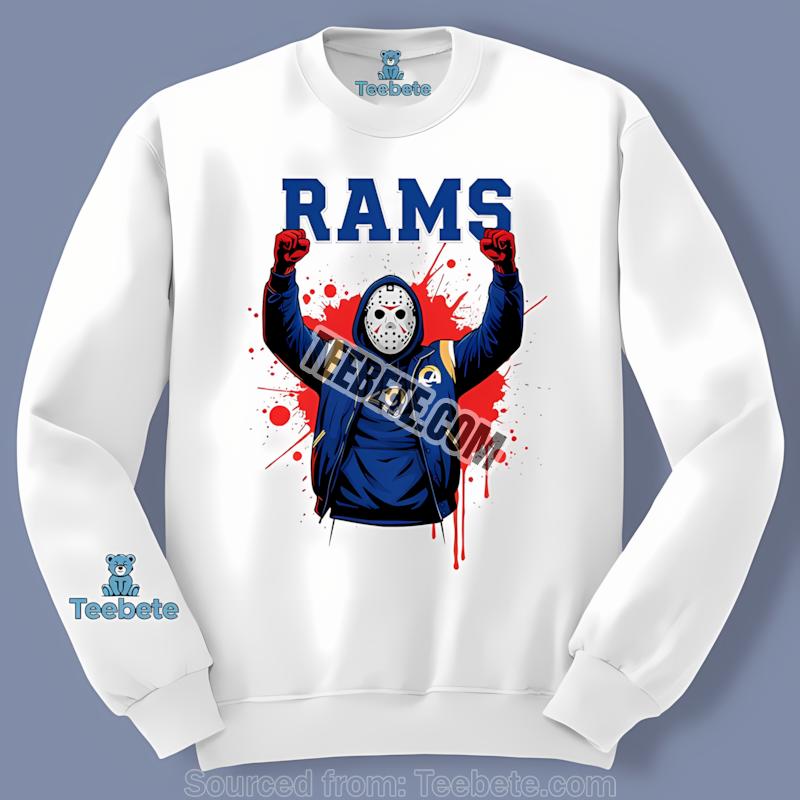 Los Angeles Rams Jason Voorhees Victory Halloween Long Sleeve Los Angeles Rams Jason Voorhees Victory Halloween Long Sleeve