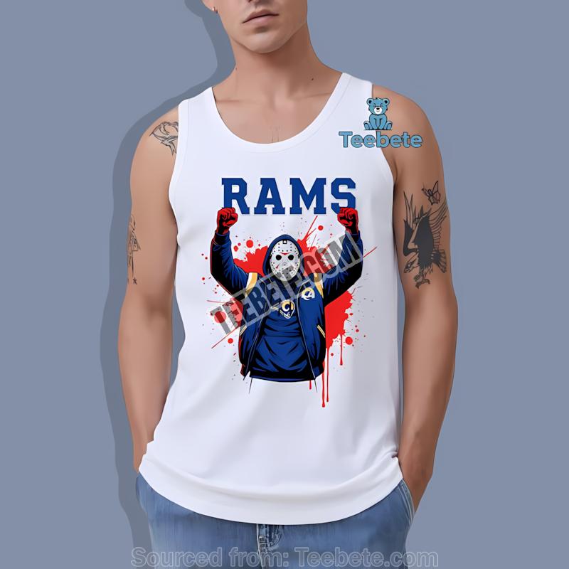 Los Angeles Rams Jason Voorhees Victory Halloween Tanktop Los Angeles Rams Jason Voorhees Victory Halloween Tanktop