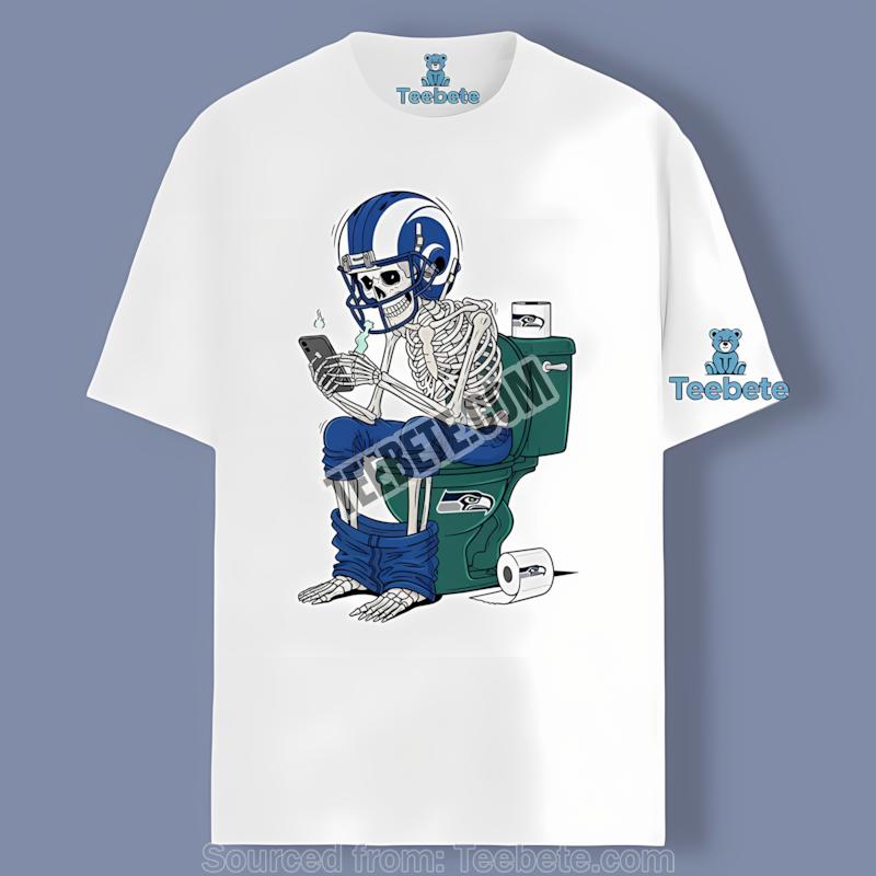 Los Angeles Rams Skeleton Toilet Seahawks Rivalry Shirt