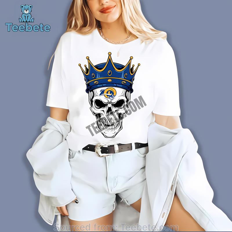 Los Angeles Rams Skull Crown Dark Grunge Shirt