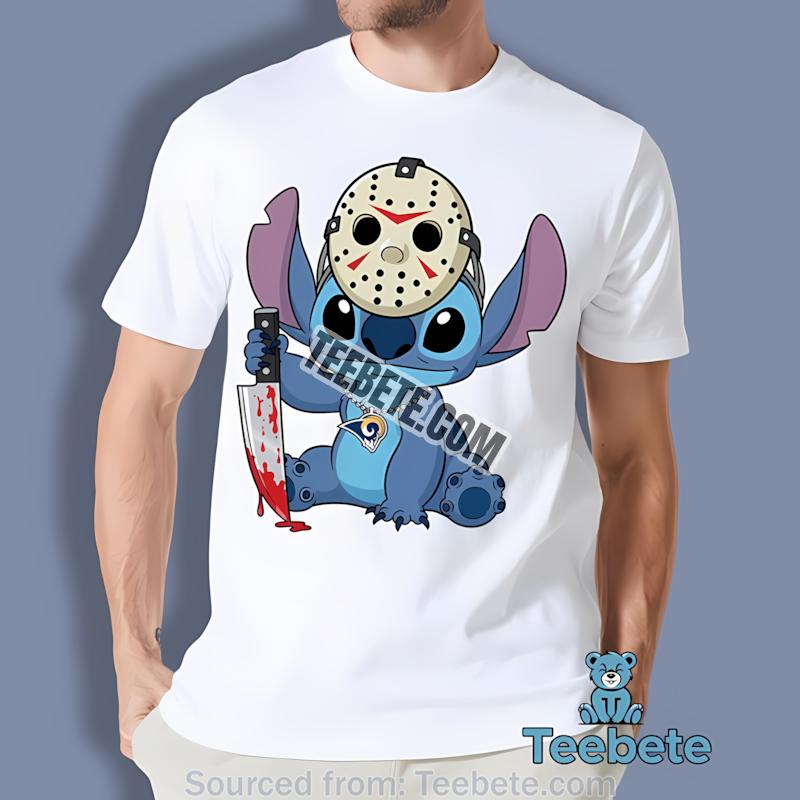 Los Angeles Rams Stitch Jason Halloween Horror Shirt