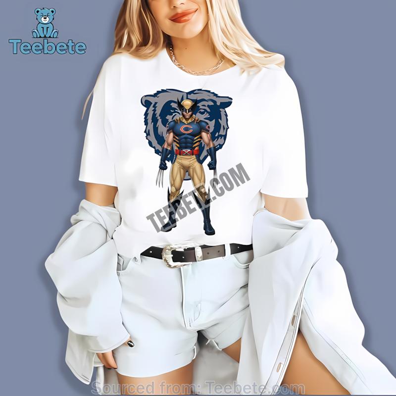 Marvel Chicago Bears Wolverine Shirt