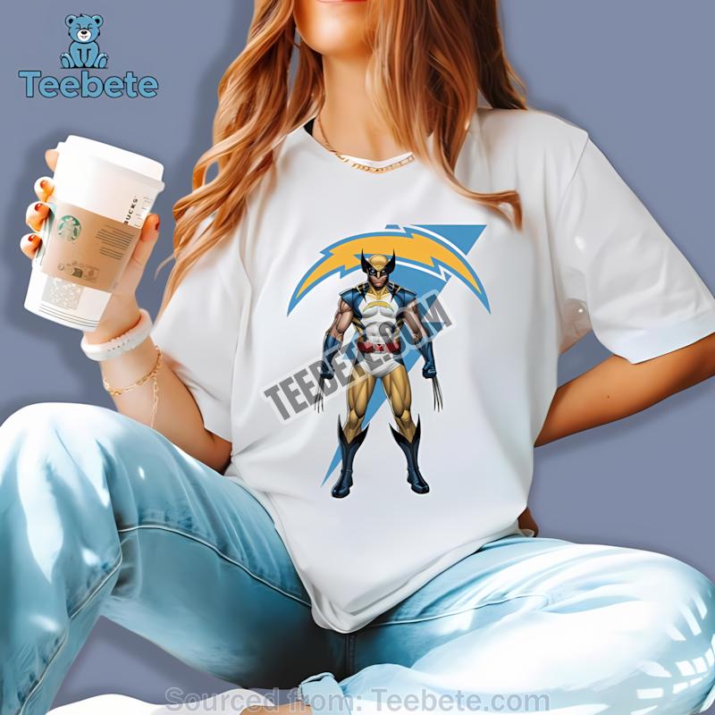 Marvel Los Angeles Chargers Wolverine Shirt