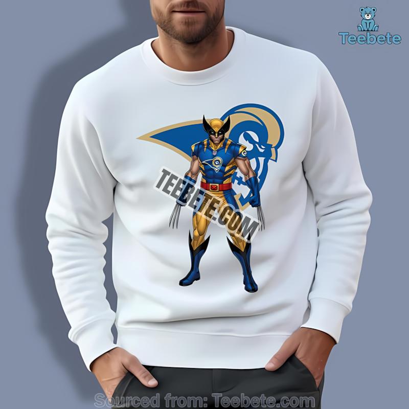 Marvel Los Angeles Rams Wolverine Graphic Long Sleeve Marvel Los Angeles Rams Wolverine Graphic Long Sleeve