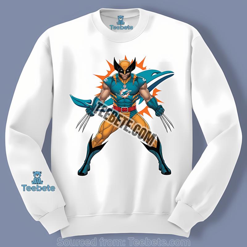 Marvel Miami Dolphins Wolverine Long Sleeve Marvel Miami Dolphins Wolverine Long Sleeve