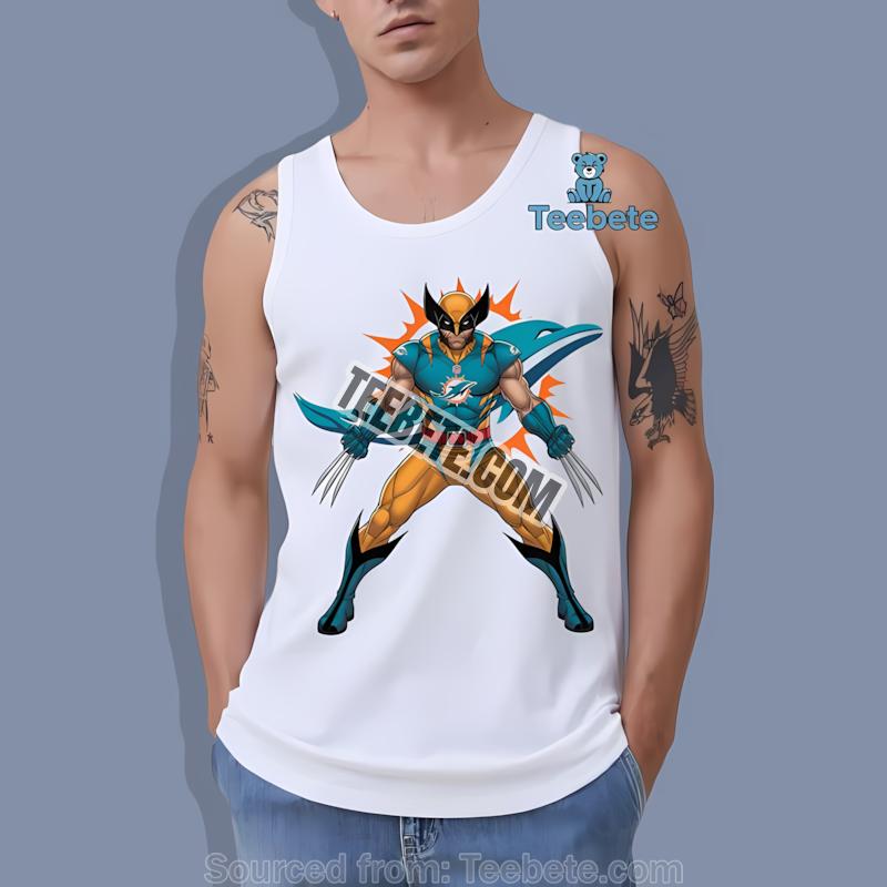 Marvel Miami Dolphins Wolverine Tanktop Marvel Miami Dolphins Wolverine Tanktop
