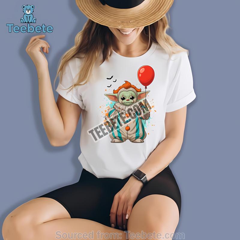 Miami Dolphins Baby Yoda Pennywise Halloween Shirt