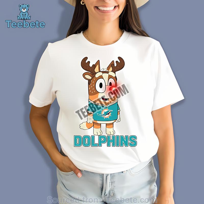 Miami Dolphins Bingo Reindeer Christmas Shirt