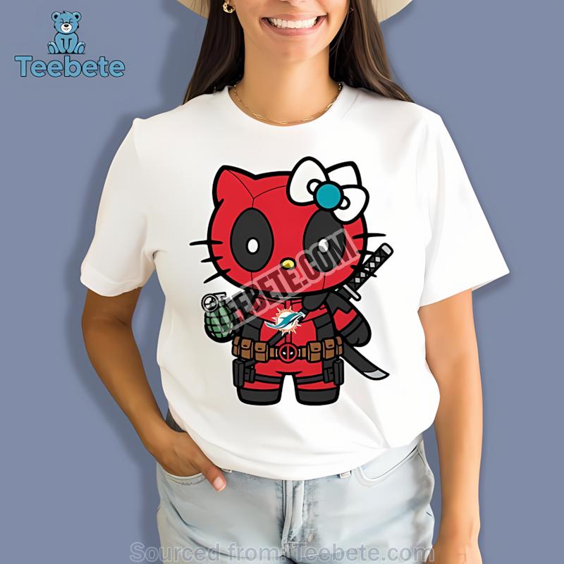 Miami Dolphins Hello Kitty Deadpool Shirt