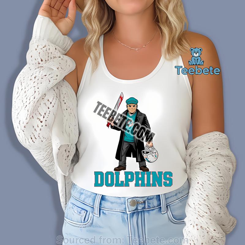 Miami Dolphins Jason Voorhees Halloween Vintage Tanktop Miami Dolphins Jason Voorhees Halloween Vintage Tanktop