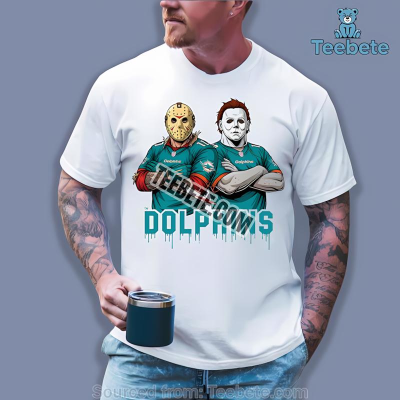 Miami Dolphins Jason Voorhees Michael Myers Horror Shirt