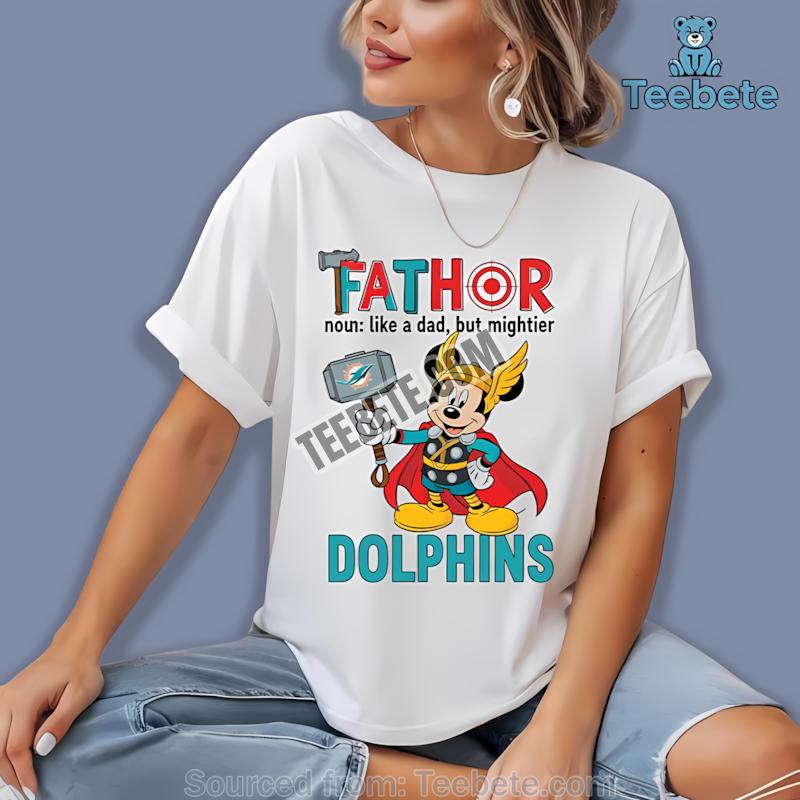 Miami Dolphins Mickey Mouse Fathor Shirt