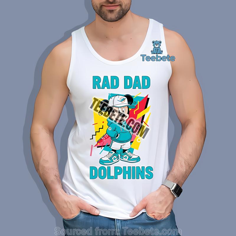 Miami Dolphins Mickey Mouse Rad Dad Tanktop Miami Dolphins Mickey Mouse Rad Dad Tanktop