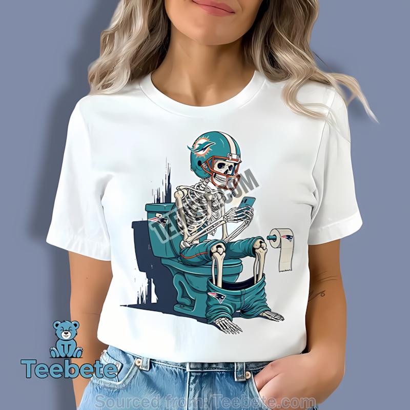 Miami Dolphins Skeleton Toilet Patriots Rivalry Shirt