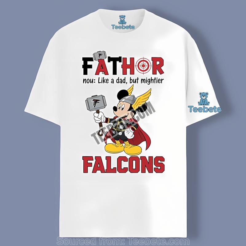 Mickey Mouse Fathor Atlanta Falcons Cotton Tshirt