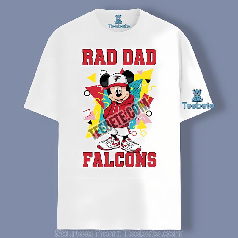 Mickey Mouse Rad Dad Atlanta Falcons Crewneck Tshirt