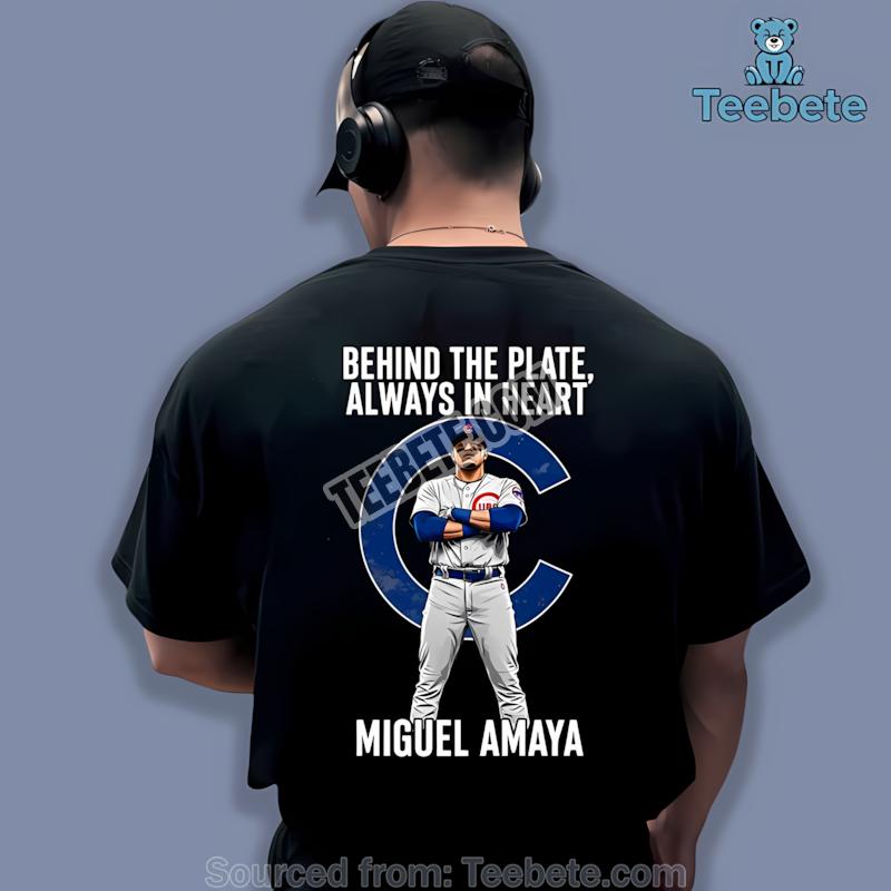 Miguel Amaya Behind The Plate Chicago Cubs Fan Pride Shirt