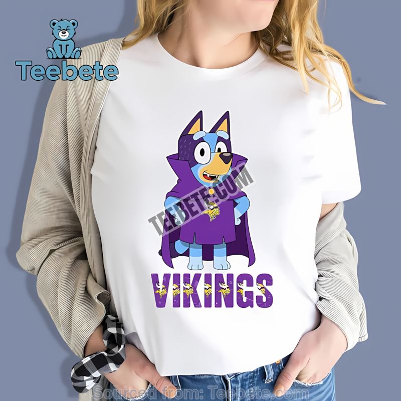 Minnesota Vikings Bluey Vampire Halloween Shirt