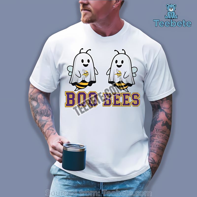 Minnesota Vikings Boo Bees Funny Halloween Shirt