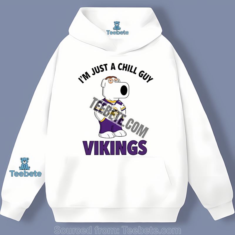 Minnesota Vikings Brian Griffin Chill Guy Hoodie Minnesota Vikings Brian Griffin Chill Guy Hoodie