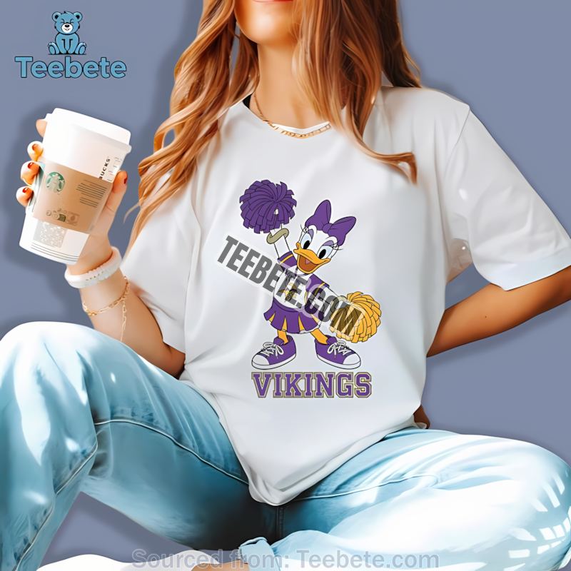 Minnesota Vikings Daisy Duck Cheerleader Football Shirt