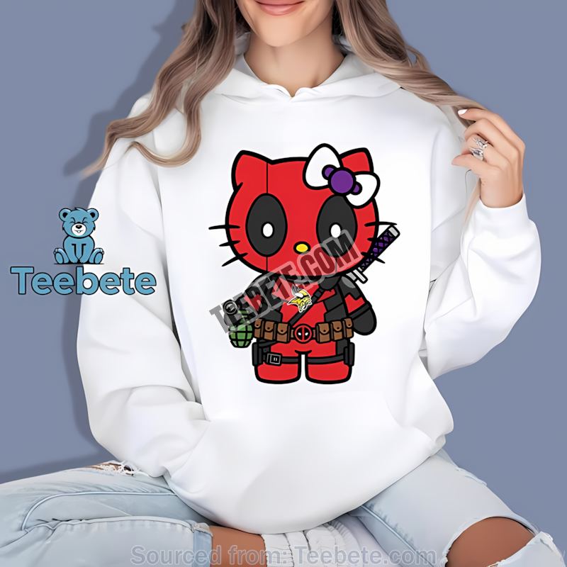 Minnesota Vikings Hello Kitty Deadpool Mashup Hoodie Minnesota Vikings Hello Kitty Deadpool Mashup Hoodie