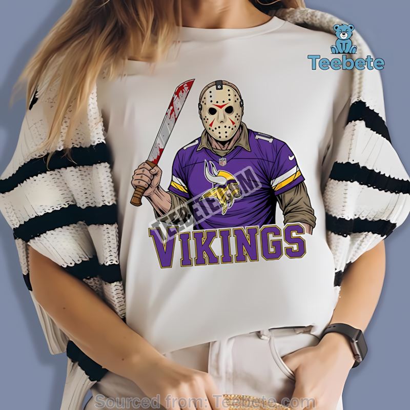 Minnesota Vikings Jason Voorhees Machete Horror Football Shirt