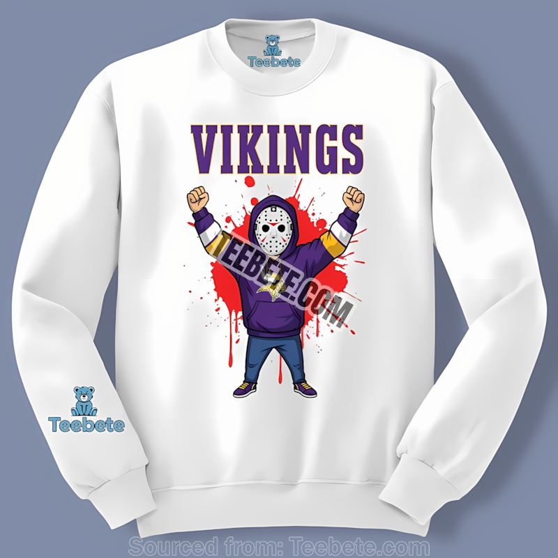 Minnesota Vikings Jason Voorhees Victory Halloween Long Sleeve Minnesota Vikings Jason Voorhees Victory Halloween Long Sleeve