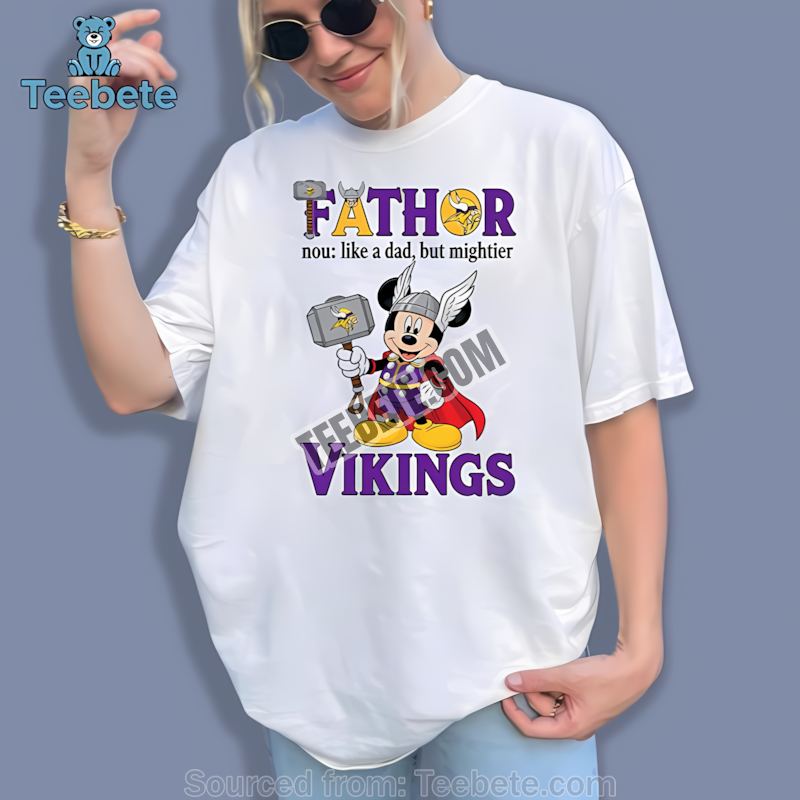 Minnesota Vikings Mickey Mouse Fathor Dad Shirt