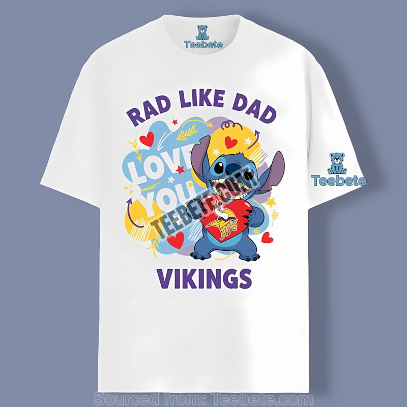 Minnesota Vikings Stitch Rad Like Dad Shirt