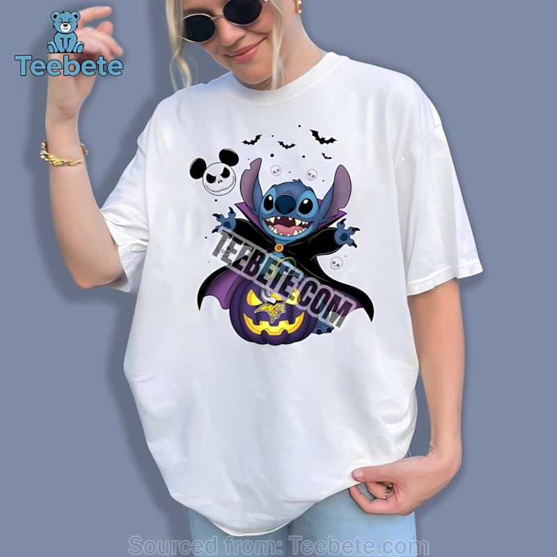 Minnesota Vikings Stitch Witch Halloween Shirt