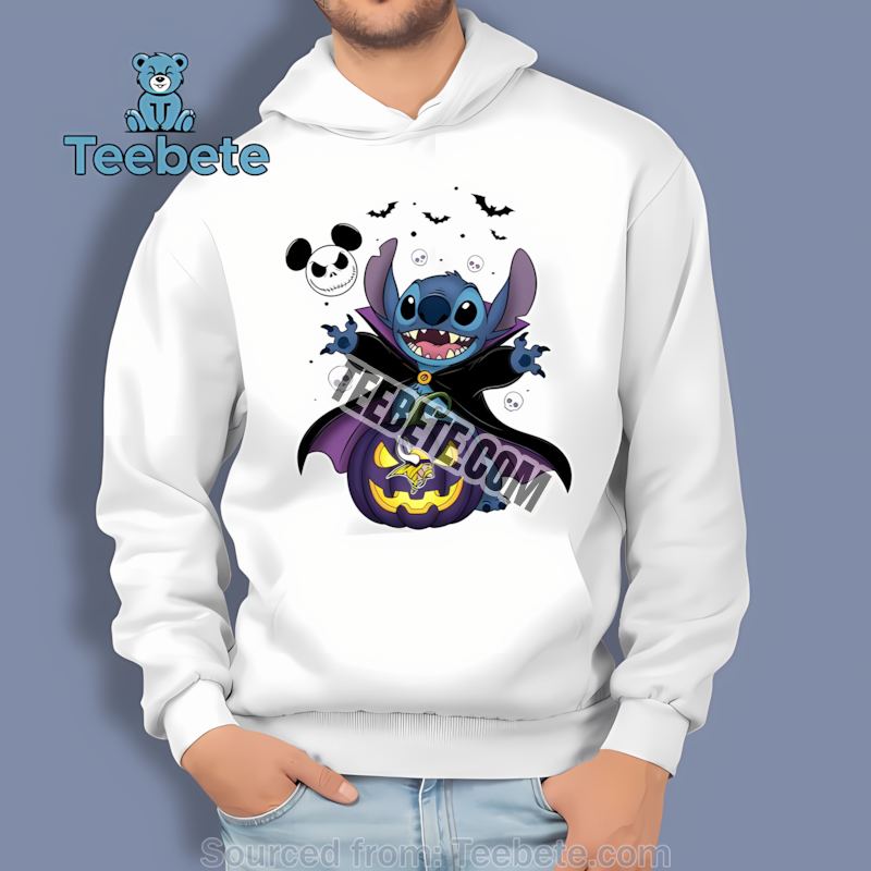 Minnesota Vikings Stitch Witch Halloween Hoodie Minnesota Vikings Stitch Witch Halloween Hoodie