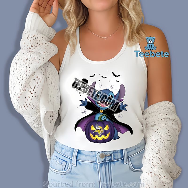 Minnesota Vikings Stitch Witch Halloween Tanktop Minnesota Vikings Stitch Witch Halloween Tanktop
