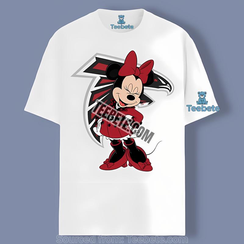 Minnie Mouse Logo Atlanta Falcons Tshirt For Women